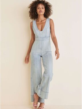 Venus Stretch Denim Jumpsuit